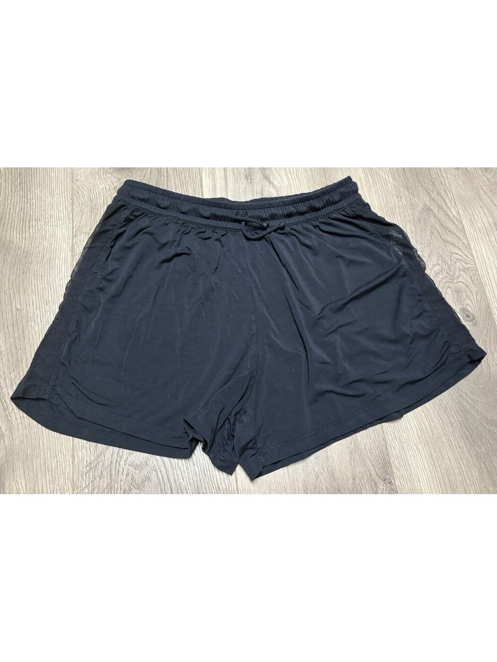 HoneyLove BlissWear Mesh Sleep Shorts Size Small Black Lounge Cooling